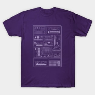 Electronic Musician Drum Machine Synth Collector Purple T-Shirt